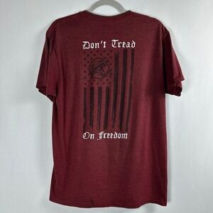 Howitzer T Shirt Mens Large Maroon Don't Tread On Freedom Patriotic Military